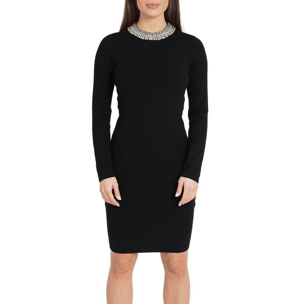 NEW LOVE TOKEN zuky mini sweater dress in black